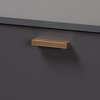 Baxton Studio Kelson Modern and Contemporary Dark Grey and Gold Finished Wood 3-Door Shoe Cabinet 189-11574-ZORO